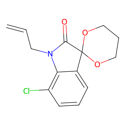 1'-Allyl-7'-chlorospiro[[1,3]dioxane-2,3'-indolin]-2'-one structure