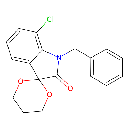 1'-Benzyl-7'-chlorospiro[1,3-dioxane-2,3'-indole]-2'-one structure