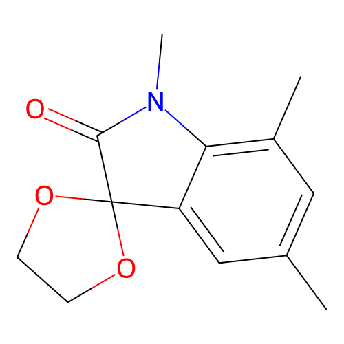 1',5',7'-Trimethylspiro[[1,3]dioxolane-2,3'-indolin]-2'-one structure