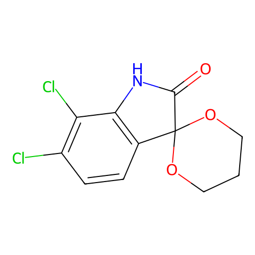 6',7'-dichlorospiro[1,3-dioxane-2,3'-indol]-2'(1'H)-one structure