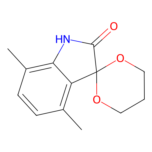 4',7'-dimethylspiro[1,3-dioxane-2,3'-indol]-2'(1'H)-one structure