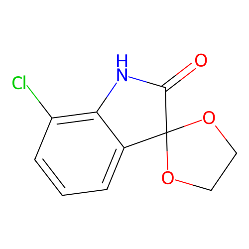 7'-chlorospiro[1,3-dioxolane-2,3'-indol]-2'(1'H)-one structure