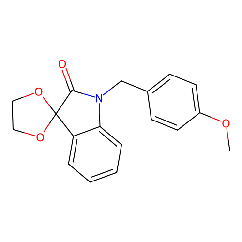 1'-(4-Methoxybenzyl)-1',2'-dihydrospiro([1,3]dioxolane-2,3'-indole)-2'-one structure