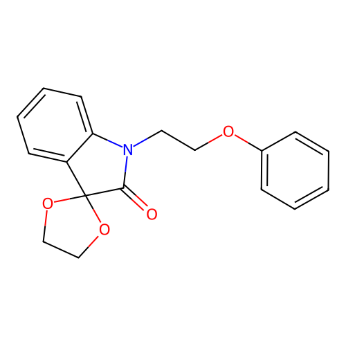 1'-(2-Phenoxyethyl)spiro[1,3-dioxolane-2,3'-indole]-2'-one structure