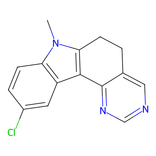 10-Chloro-7-methyl-6,7-dihydro-5H-pyrimido[5,4-c]carbazole structure