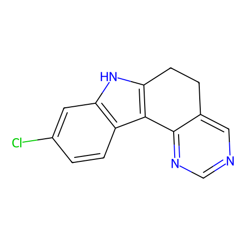 9-chloro-6,7-dihydro-5H-pyrimido[5,4-c]carbazole structure