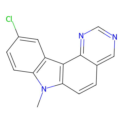 10-Chloro-7-methyl-7H-pyrimido[5,4-c]carbazole structure
