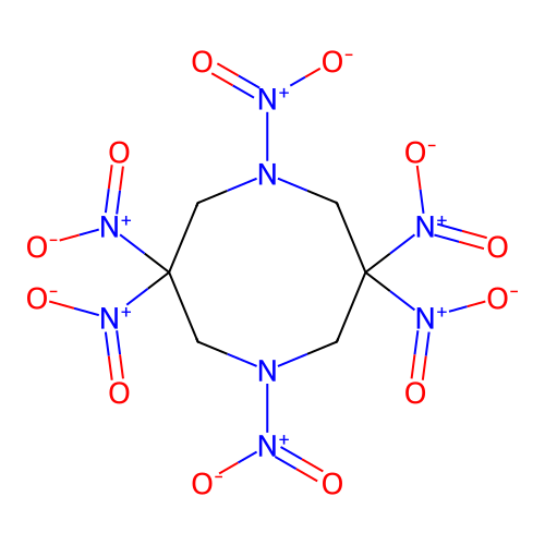 1,1,3,5,5,7-Hexanitro-3,7-diazacyclooctane structure