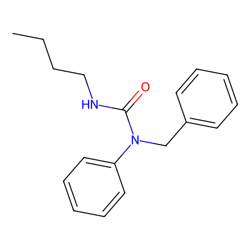Urea, N'-butyl-N-phenyl-N-(phenylmethyl)- structure