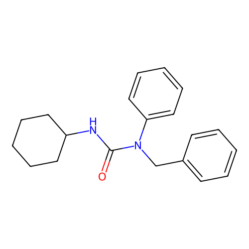Urea, N'-cyclohexyl-N-phenyl-N-(phenylmethyl)- structure