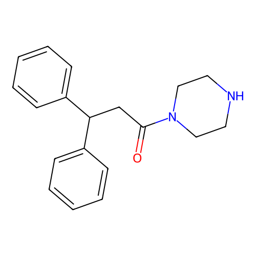 3,3-Diphenyl-1-(piperazin-1-yl)propan-1-one structure