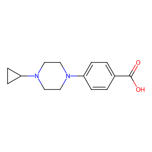 4-(4-cyclopropyl-1-piperazinyl)Benzoic acid structure