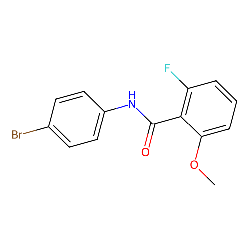 N-(4-bromophenyl)-2-fluoro-6-methoxybenzamide structure