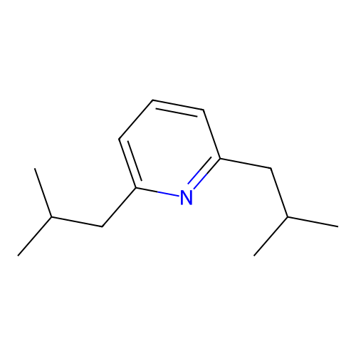 Pyridine, 2,6-bis(2-methylpropyl)- structure