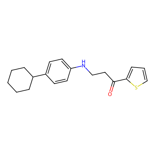 3-(4-Cyclohexylanilino)-1-(2-thienyl)-1-propanone structure