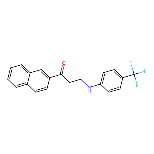1-(2-Naphthyl)-3-[4-(trifluoromethyl)anilino]-1-propanone structure