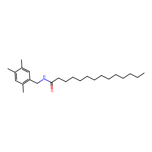 N-[(2,4,5-trimethylphenyl)methyl]tetradecanamide structure