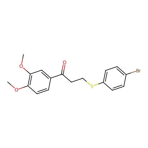 3-[(4-Bromophenyl)sulfanyl]-1-(3,4-dimethoxyphenyl)-1-propanone structure
