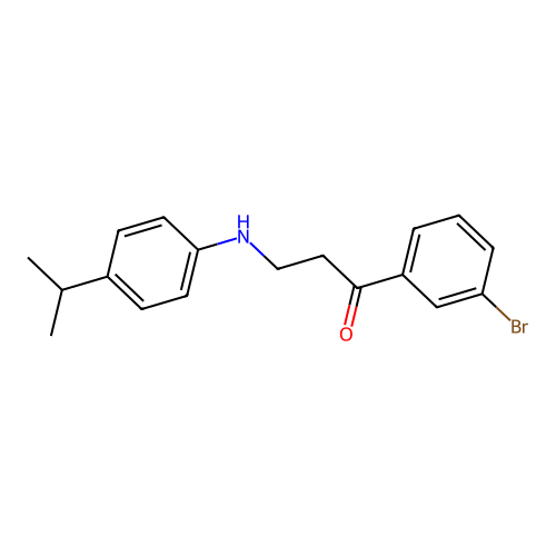 1-(3-Bromophenyl)-3-(4-isopropylanilino)-1-propanone structure