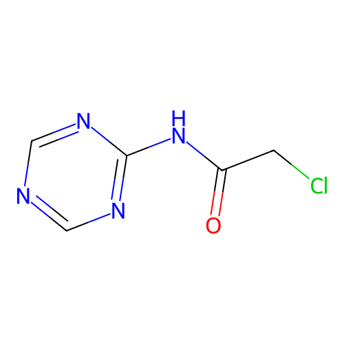 2-chloro-N-(1,3,5-triazin-2-yl)acetamide structure