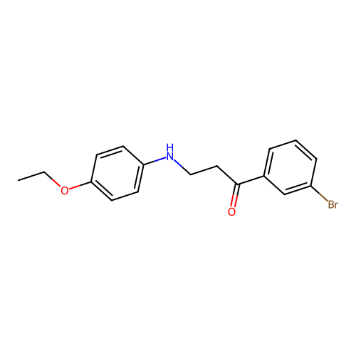 1-(3-Bromophenyl)-3-(4-ethoxyanilino)-1-propanone structure