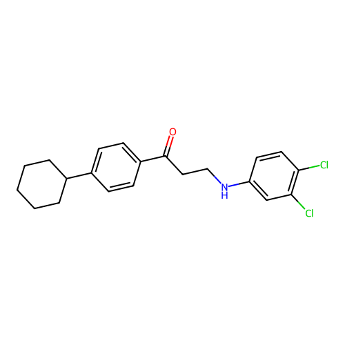 1-(4-Cyclohexylphenyl)-3-(3,4-dichloroanilino)-1-propanone structure