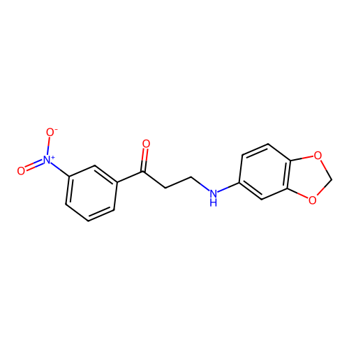 3-(1,3-Benzodioxol-5-ylamino)-1-(3-nitrophenyl)-1-propanone structure