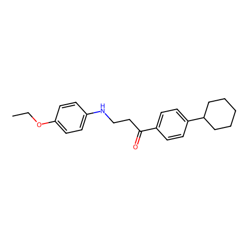 1-(4-Cyclohexylphenyl)-3-(4-ethoxyanilino)-1-propanone structure