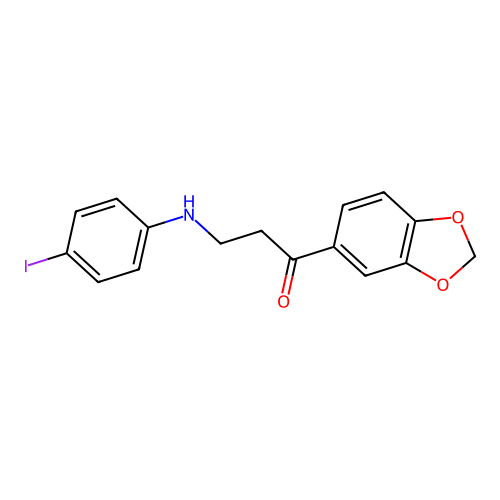 1-(1,3-Benzodioxol-5-yl)-3-(4-iodoanilino)-1-propanone structure