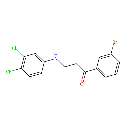 1-(3-Bromophenyl)-3-(3,4-dichloroanilino)-1-propanone structure