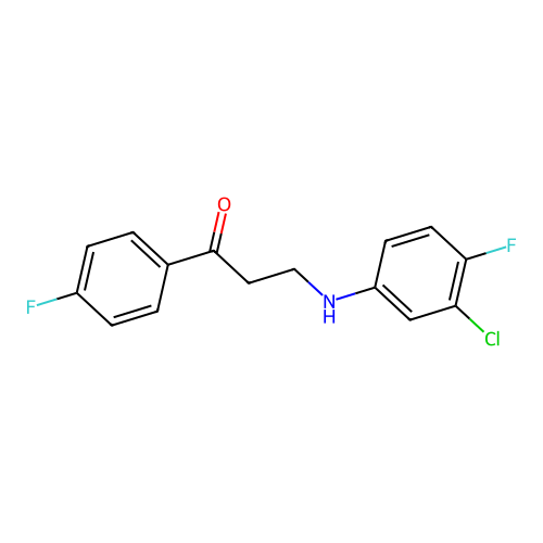 3-(3-Chloro-4-fluoroanilino)-1-(4-fluorophenyl)-1-propanone structure