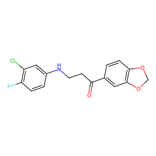 1-(1,3-Benzodioxol-5-yl)-3-(3-chloro-4-fluoroanilino)-1-propanone structure