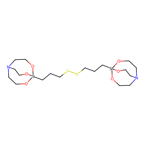 Bis(2,8,9-Trioxa-5-aza-1-silabicyclo(3.3.3)undecane-1-propane-)disulfide structure