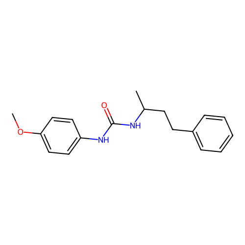 N-(4-methoxyphenyl)-N'-(1-methyl-3-phenylpropyl)urea structure