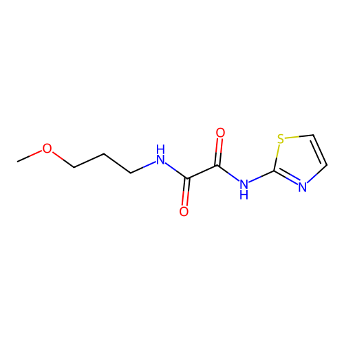 N1-(3-methoxypropyl)-N2-(thiazol-2-yl)oxalamide structure