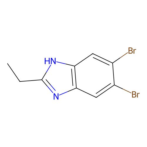 5,6-dibromo-2-ethyl-1H-benzimidazole structure