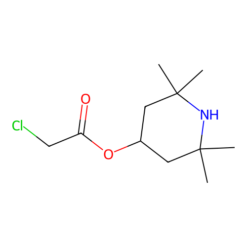 Acetic acid, chloro-, 2,2,6,6-tetramethyl-4-piperidinyl ester structure