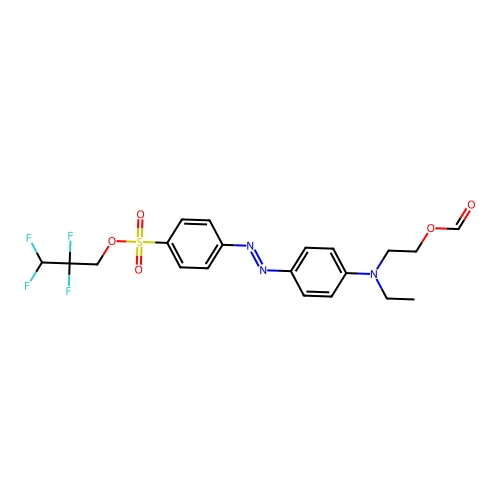 2,2,3,3-TETRAFLUOROPROPYL 4-[(E)-(4-{ETHYL[2-(FORMYLOXY)ETHYL]AMINO}PHENYL)DIAZENYL]BENZENESULFONATE structure