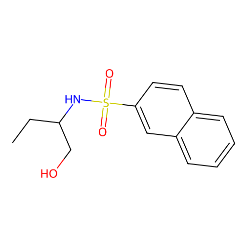 N-(1-hydroxybutan-2-yl)naphthalene-2-sulfonamide structure
