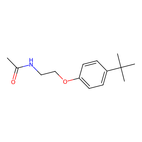 N-[2-(4-tert-butylphenoxy)ethyl]acetamide structure