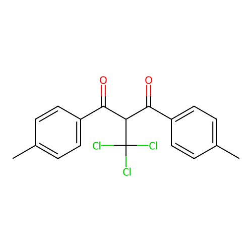1,3-DI-P-Tolyl-2-trichloromethyl-propane-1,3-dione structure