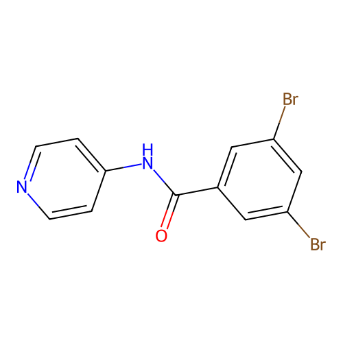 3,5-dibromo-N-pyridin-4-yl-benzamide structure