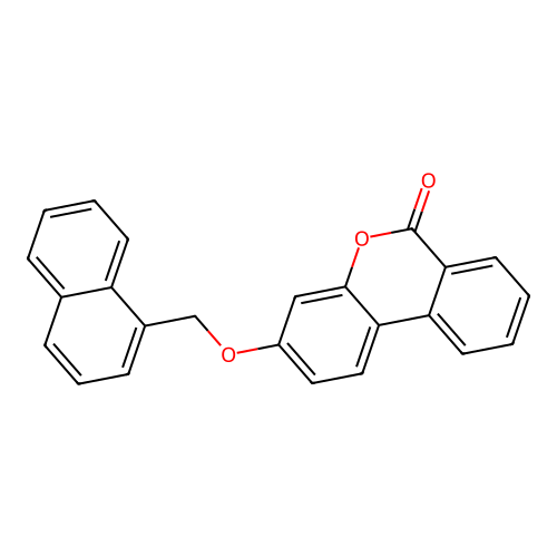 3-(1-naphthylmethoxy)-6H-benzo[c]chromen-6-one structure