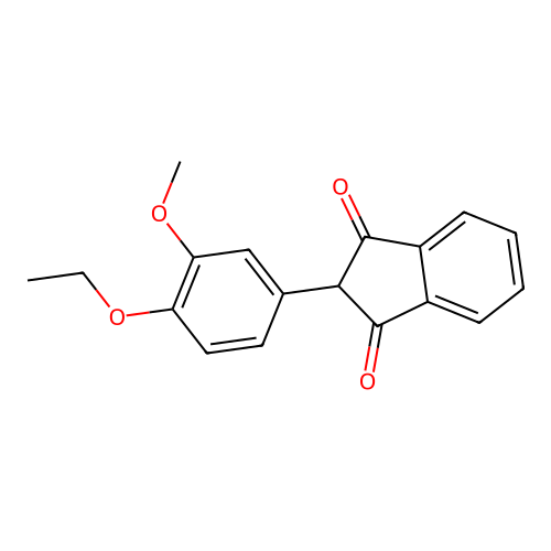 2-(4-ethoxy-3-methoxyphenyl)-1H-indene-1,3(2H)-dione structure