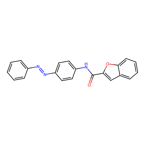 (E)-N-(4-(phenyldiazenyl)phenyl)benzofuran-2-carboxamide structure