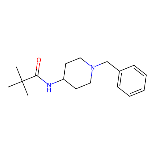 N-(1-benzylpiperidin-4-yl)-2,2-dimethylpropanamide structure
