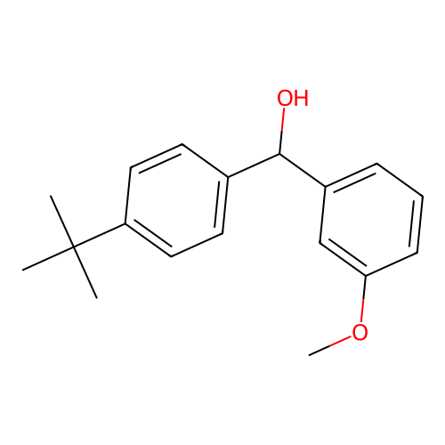 (4-Tert-butylphenyl)(3-methoxyphenyl)methanol structure