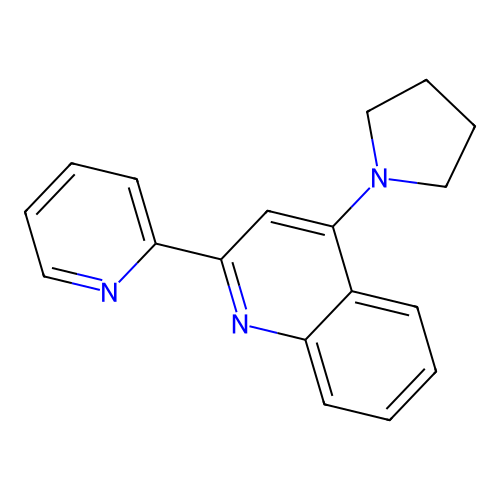 2-(Pyridin-2-yl)-4-(pyrrolidin-1-yl)quinoline structure