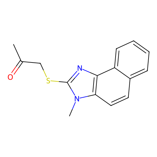 1-(3-Methylbenzo[e]benzimidazol-2-yl)sulfanylpropan-2-one structure
