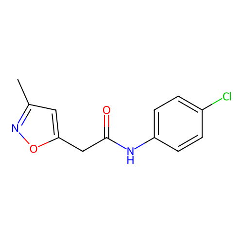 N-(4-chlorophenyl)-2-(3-methyl-5-isoxazolyl)acetamide structure